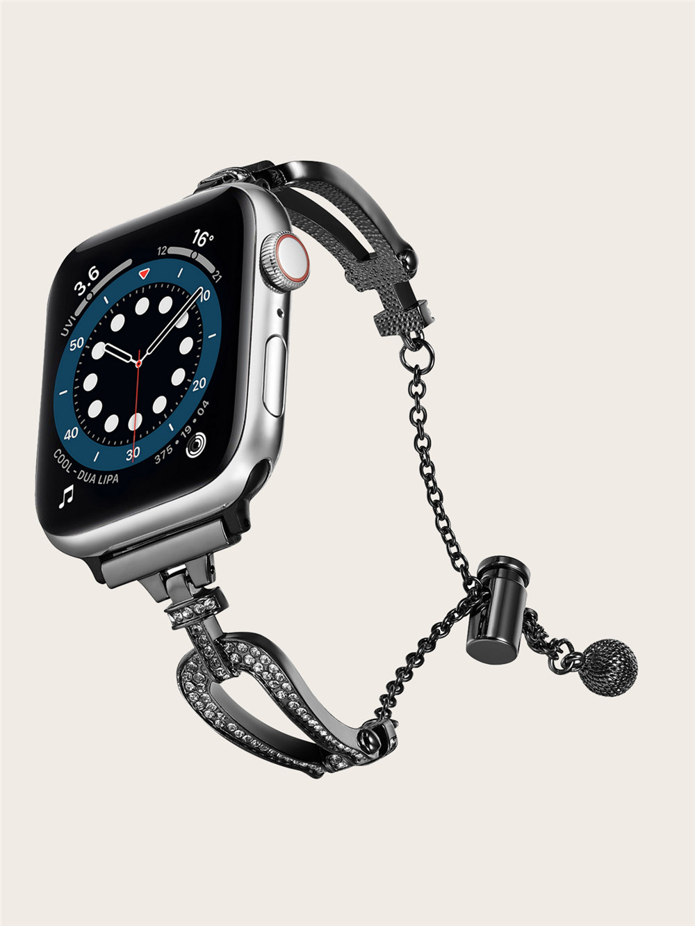 Bling Diamond Wrist Band Strap Armband voor Apple Watch Ultra Series 8 7 6 5 4 3