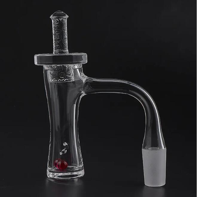 Full Weld Beveled Edge Highbrid Auto Spinner Smoking Quartz Banger With Two Spinning Holes Seamless Terp Slurper Nails For Glass Water Bongs Dab Rigs
