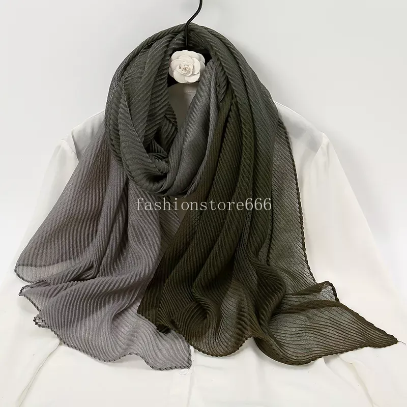 Geplooide Moslim Crinkle Hijab Sjaals Eid Geschenken Mode Effen Lange Moslim Sjaals voor Vrouwen Effen Katoen Wraps Islamitische Hoofddoek