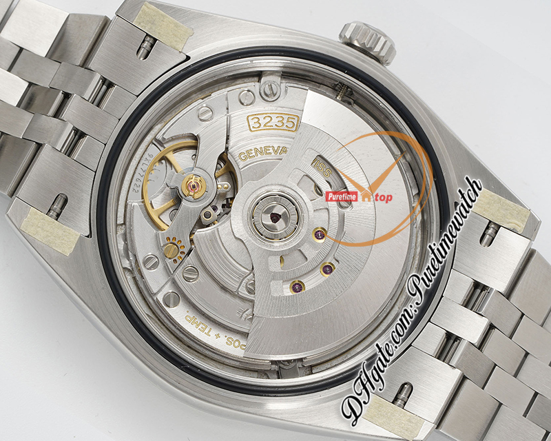 Clean Factory CF 126334 VR3235 Автоматические мужские часы с рифленым безелем Серый Зеленый Римский циферблат Юбилейный стальной браслет 904L Супер версия Puretimewatch Reloj Hombre 0022