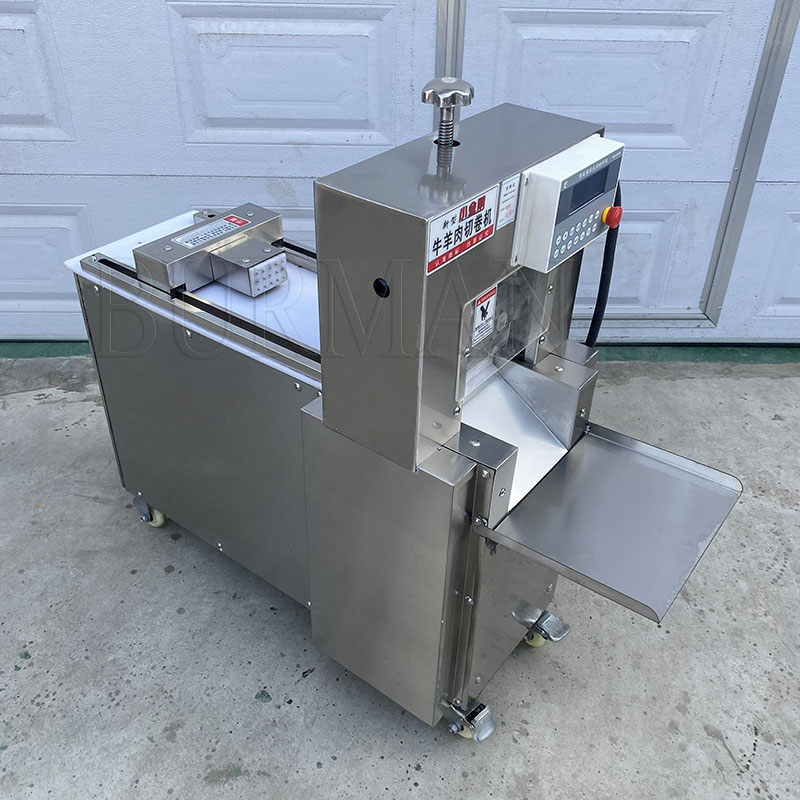 Elektrisk automatisk CNC Single Cut Mutton Roll Machine Meat Slicer Lamb Kitchen Tools Multifunktionella