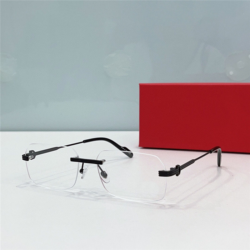 Nouvelle vente de lunettes à lentilles claires 0271S monture métallique carrée sans monture hommes et femmes lunettes optiques lunettes de style simple et polyvalente qualité supérieure
