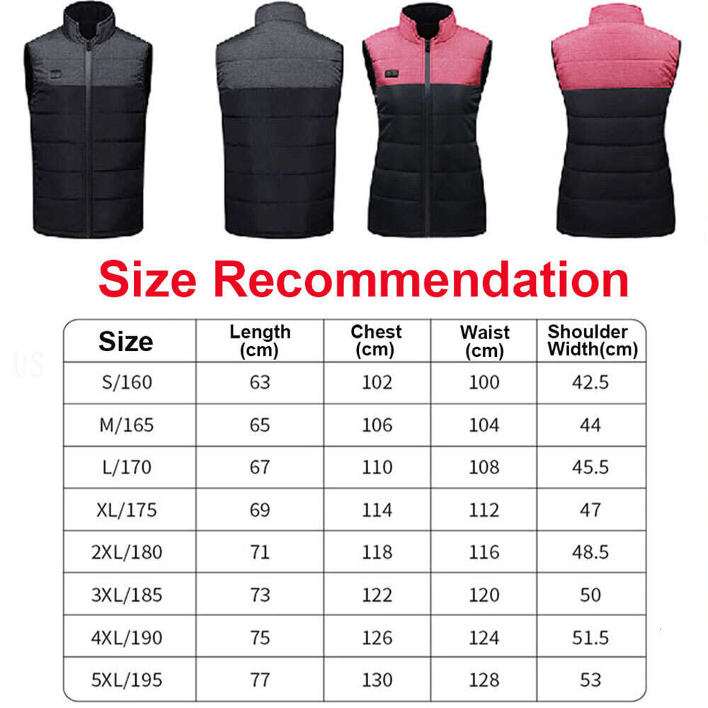 Heren USB Infrarood Verwarmingsgebieden Vestjas Dames Winter Elektrisch verwarmd vest voor sport Wandelen Oversized Xl