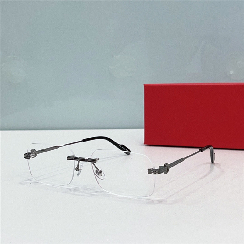 Nouvelle vente de lunettes à lentilles claires 0271S monture métallique carrée sans monture hommes et femmes lunettes optiques lunettes de style simple et polyvalente qualité supérieure