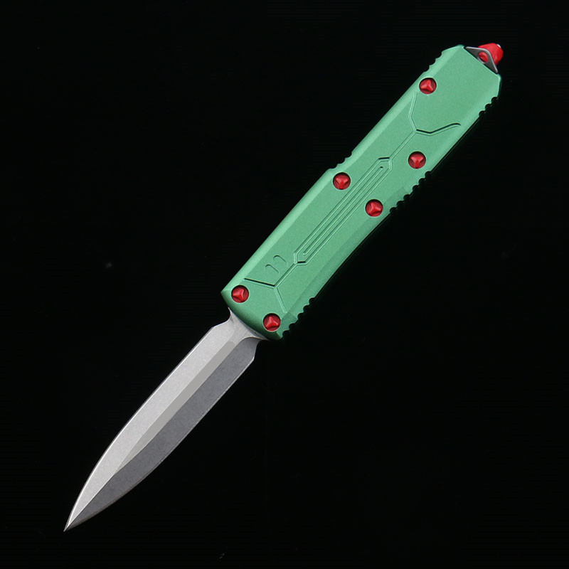 DQF US Italian Style MT BH 85 Knife Self Defense Tactical D2 Blade 6061-T6 Aluminum Handle EDC Outdoor Camping Fighting Pocket Knives