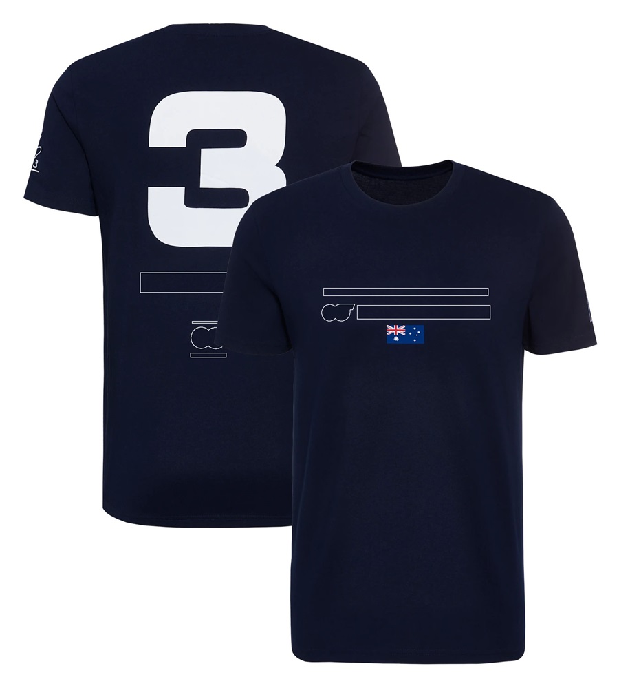 Camiseta de piloto de equipo F1 2023, camiseta con firma de corredor de Fórmula 1, camisetas de moda con cuello redondo para fanáticos de las carreras de verano para hombres y mujeres, camisetas de Jersey