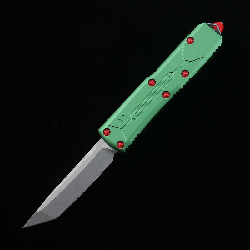 DQF US Italian Style MT BH 85 Knife Self Defense Tactical D2 Blade 6061-T6 Aluminum Handle EDC Outdoor Camping Fighting Pocket Knives