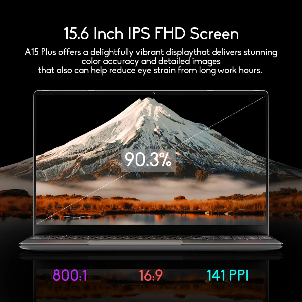 Ninkear A15 Plus Laptop 15,6 tum FHD IPS 32 GB DDR4 1TB AMD Ryzen7 5700U PCIe 9000mAh Långt batterilivslängd anteckningsbok