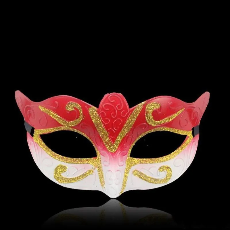 Maschera da festa con maschera glitter oro Veneziana unisex scintillante mascherata maschera veneziana maschere di martedì grasso mascherata