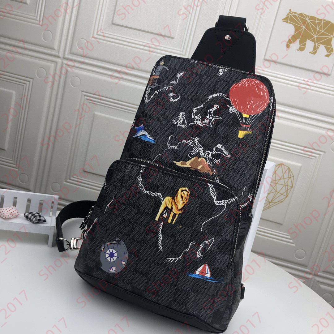 Luksusowe torby retro design aleja lunowa torba męska plecak męski plecak na klatkę piersiową Body Bolsa de Hombro Mężczyźni Crossbody Torby Wysokiej jakości fanny pakiet na ramię czarna torba dhgate