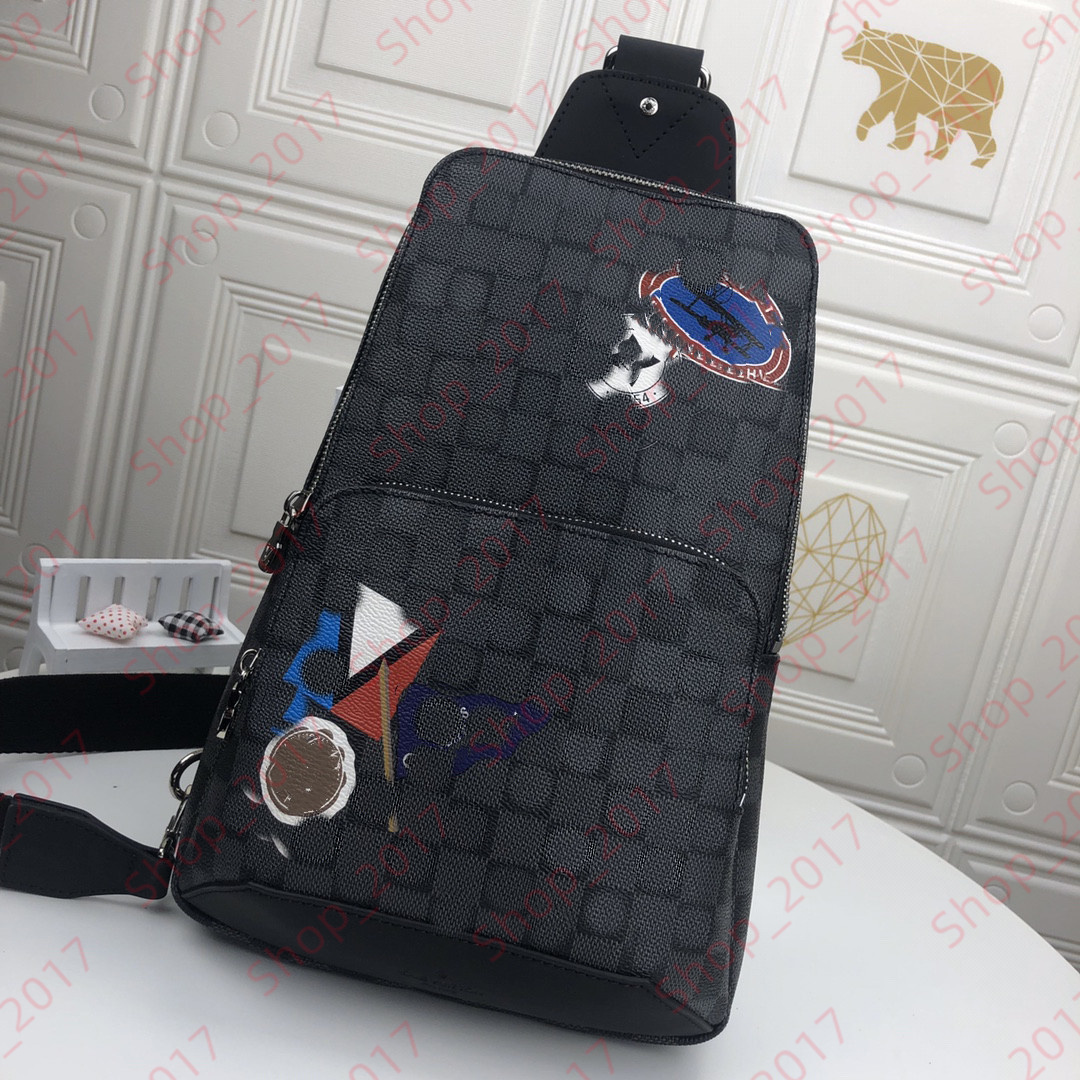 Luksusowe torby retro design aleja lunowa torba męska plecak męski plecak na klatkę piersiową Body Bolsa de Hombro Mężczyźni Crossbody Torby Wysokiej jakości fanny pakiet na ramię czarna torba dhgate