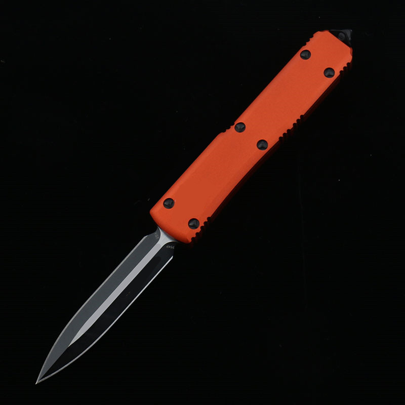 MT Version Orange Knives Black D2 Steel Blade 6061-T6 Aviation Aluminiumlegering Handtagning Camping Överlevnad Utomhus EDC Hunt Tactical Tool Dinner Pocket Knife Knife