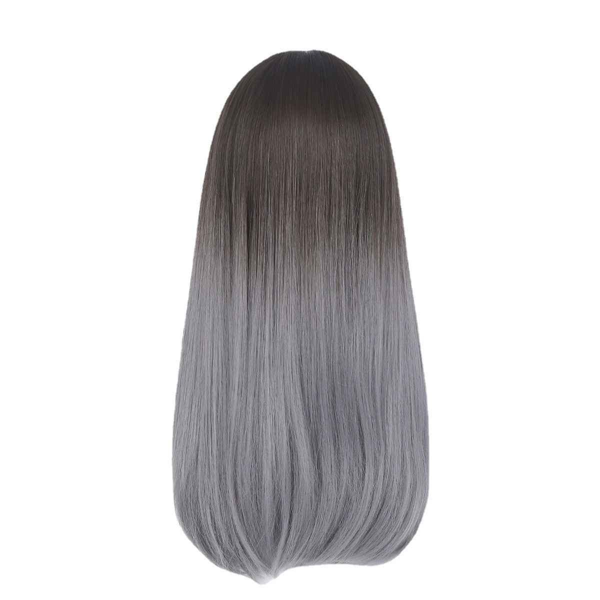Hot selling princess cut bangs full headdress long straight hair Hime cut synthetic wig multi color optional, daily, cosplay