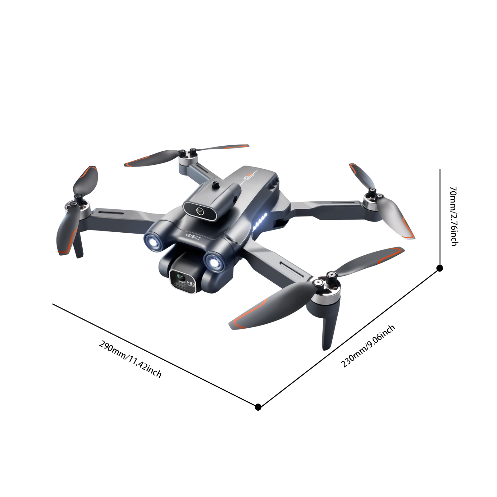 Drone LS-S1S Hinder Undvikande Aerial Dark Current Brushless Folding 480p HD Dual Lens Professional Aerial Photography UAV