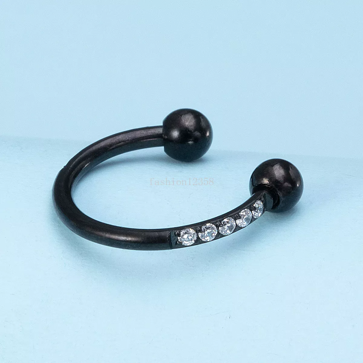 Zirkoon Hoop Neusring Septum Piercing Oorbellen BCR Kraakbeen Tragus Helix Stud Ronde Oor Hoefijzer voor Vrouwen Lichaam Sieraden