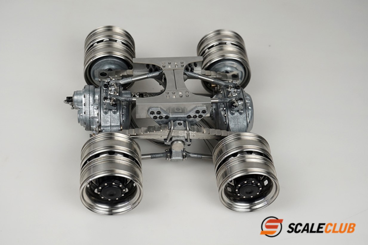 Scaleclub Modell Für Tamiya 1/14 Traktor Schlamm Kopf Simulation Metall Zwei-achsen Hinterradaufhängung Qianqiu Suspension