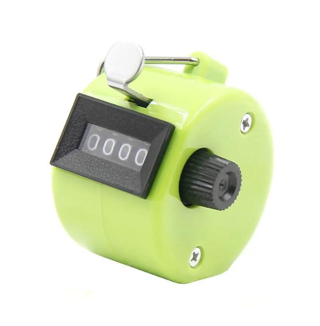 wholesale New 4 Digit Number Hand Held Manual Tally Counter Digital Golf Clicker Training Handy Count Counters