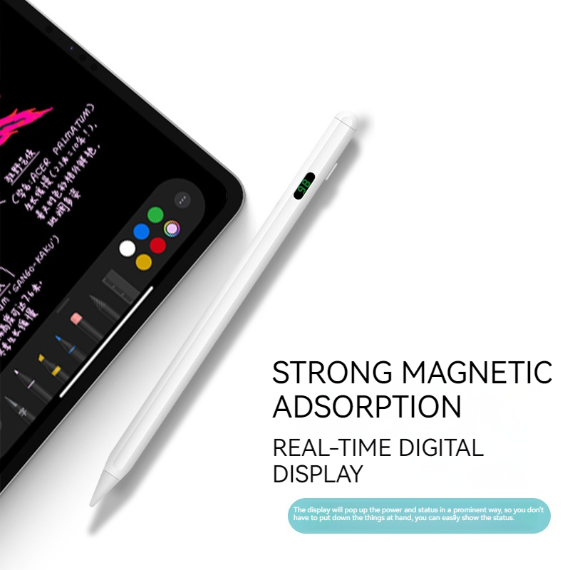 Universal Capacitive Pen Tablet Fine-Head Pekskärmspenna för Android Apple Pencil-surfplatta Android-telefonritning Stylus Skriva Clip Video Stylus