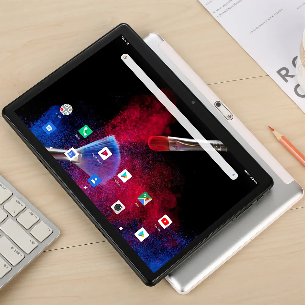 BDF Vendite Calde Tablet Pc da 10.1 Pollici Sistema Android Google Play Octa Core Bluetooth WIFI 3G Compresse Chiamate Telefoniche