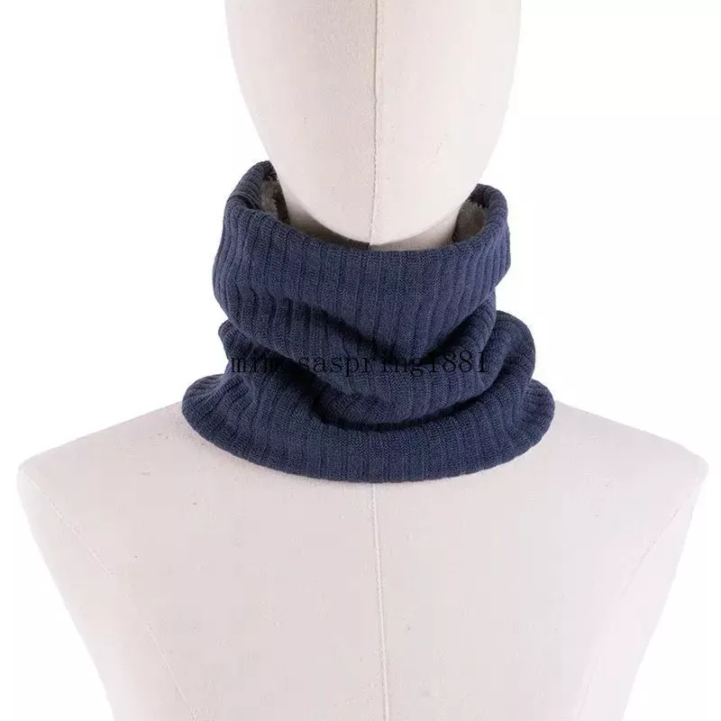 Nuova Sciarpa Invernale Uomo Anello in Pile Bandana Lavorata a Maglia Calda Sciarpa Solida Donna Scaldacollo in Cashmere Spessa Fazzoletto Maschera da Sci