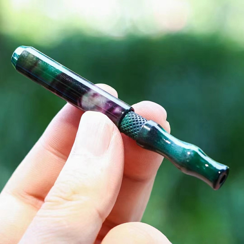 Dernier cool coloré en aluminium pirogue tuyau sec herbe tabac filtre handpipes porte-cigarette portable printemps fumer receveur dégustateur chauve-souris un frappeur main tube DHL