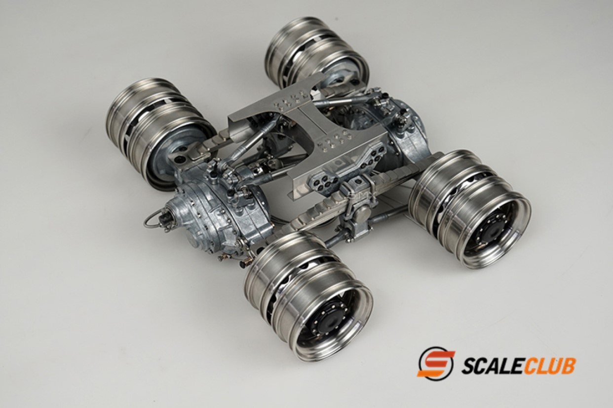 Scaleclub Modell Für Tamiya 1/14 Traktor Schlamm Kopf Simulation Metall Zwei-achsen Hinterradaufhängung Qianqiu Suspension