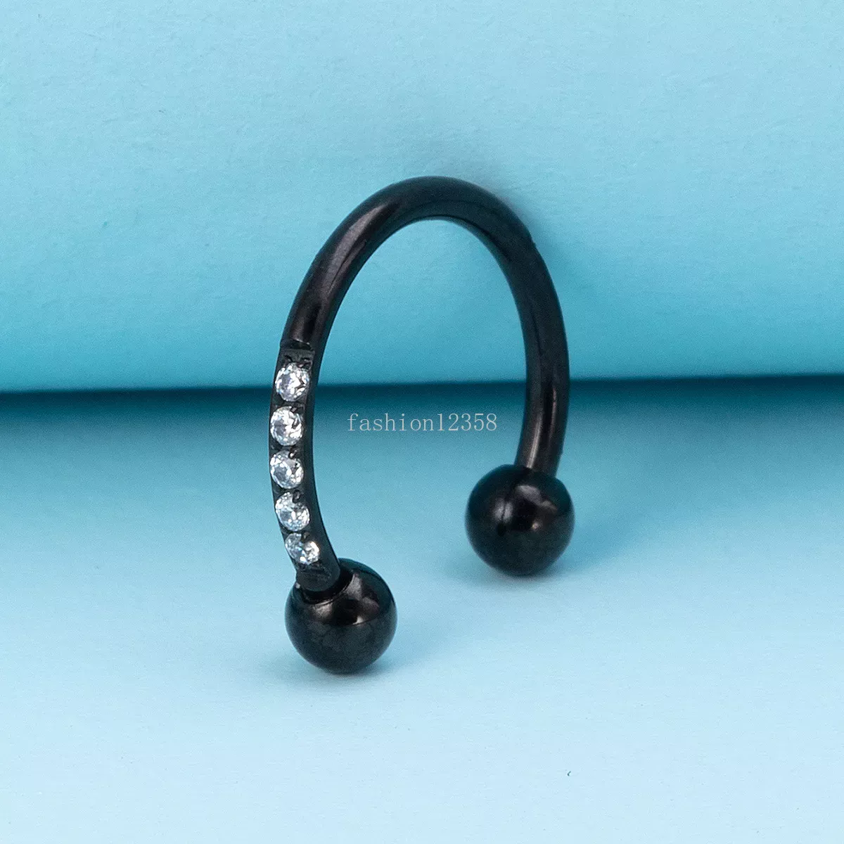 Zirkoon Hoop Neusring Septum Piercing Oorbellen BCR Kraakbeen Tragus Helix Stud Ronde Oor Hoefijzer voor Vrouwen Lichaam Sieraden