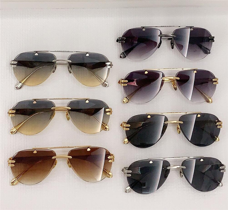 New fashion design pilot sunglasses Z35 exquisite K gold frame rimless cut lens simple and popular style high end outdoor uv400 protection glasses