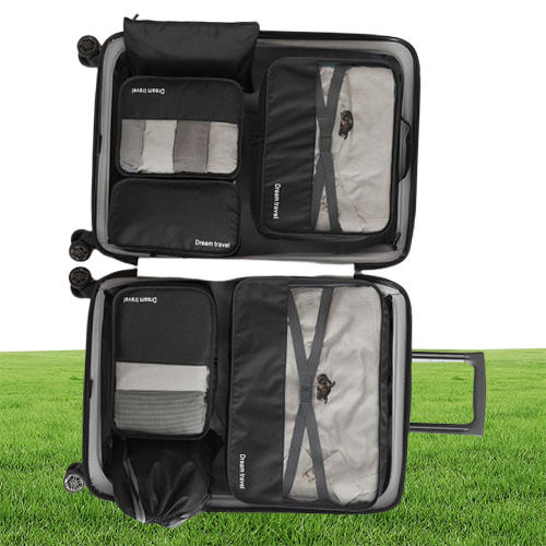 Cosmetic Bags Cases Travel Buggy Bag SevenPiece Luggage Underwear Organizing Waterproof Clothes Storage Set7186904