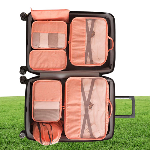 Cosmetic Bags Cases Travel Buggy Bag SevenPiece Luggage Underwear Organizing Waterproof Clothes Storage Set7186904