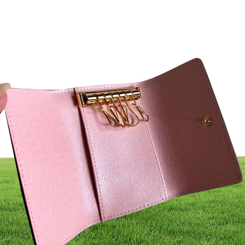 Klasyczne płótno kluczowe portfele torby dla kobiet uchwyty na karty dla damskich skórzanej torby portfel dla kobiety z sześcioma klawiszami z pudełkiem 4574466