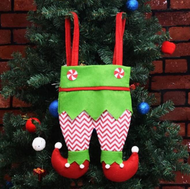Elf Spods pończochy świąteczne dekoracje ozdoby świąteczne tkanina torby festiwal festiwal