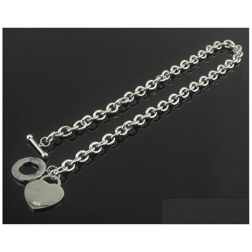 Hänge halsband design man kvinnor mode halsband kedja s sterling sier nyckel återkomst till hjärta kärlek varumärke charm wi dhmh2
