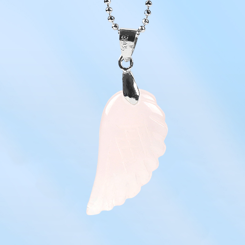 CSJA NIEUWE Summer Beach Sieraden Angel Wing Pendant Natuurlijke edelsteen vlinder ketting Obsidian lapis lazuli unisex collier Korea ST9545758