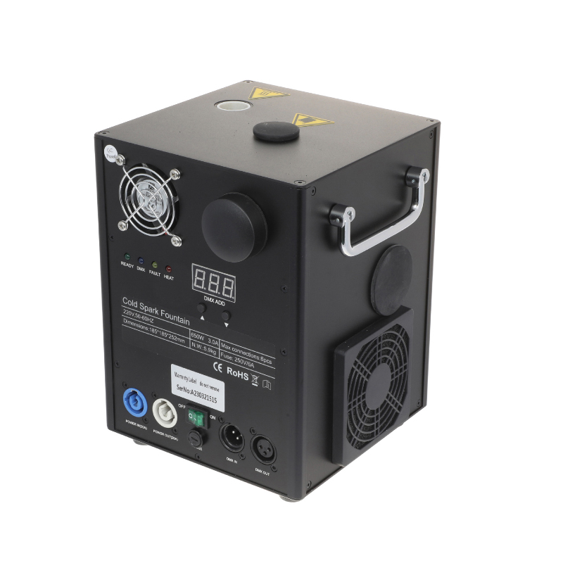 Sailwin USA Stock 650W Mini DMX512 콜드 스파이어 머신 스테이지 조명 DJ 웨딩 이벤트 클럽을위한 특수 효과 원격 제어