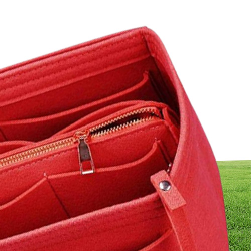 Purse Organizer Insert filtväska med dragkedja handväskan Tote Shaper Multi Pockets LX9F Cosmetic Bags Cases7743025