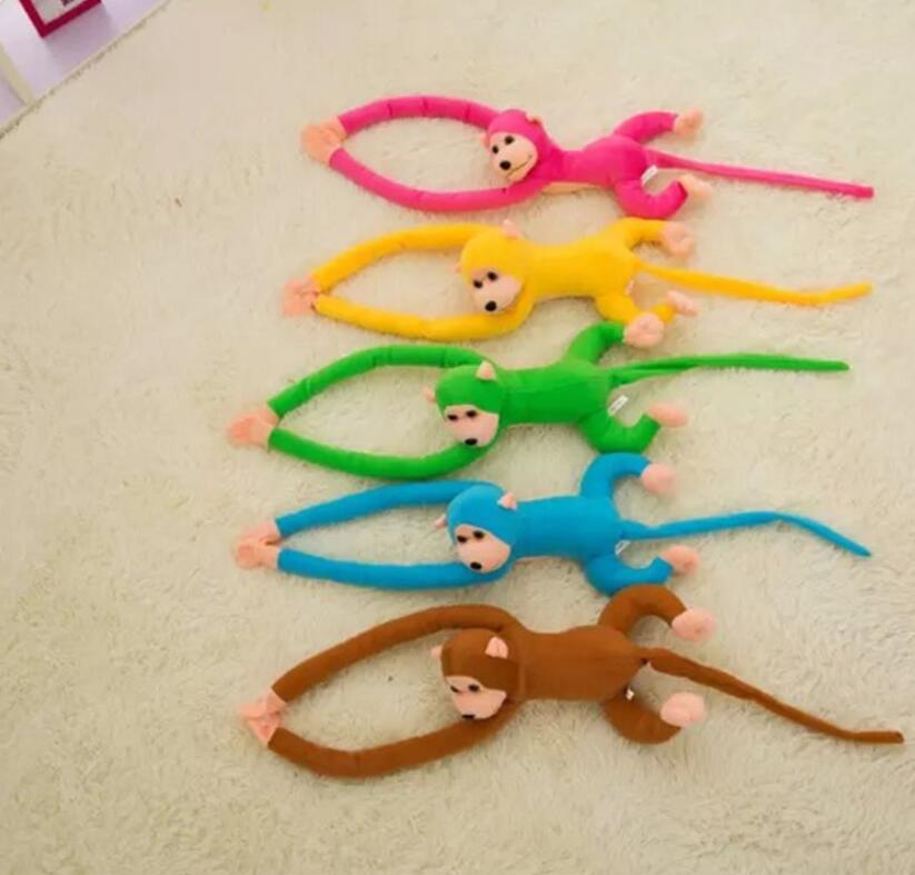 Scimmia giocattoli di peluche bambini colore caramella coda lunga braccio scimmie bambole bambini giocattolo compagno di cartoni animati Decorazioni bomboniere bambini