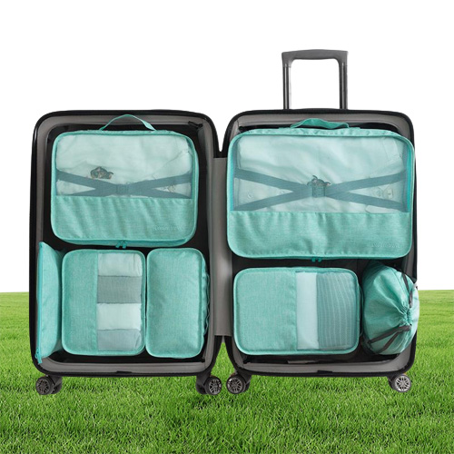 Cosmetic Bags Cases Travel Buggy Bag SevenPiece Luggage Underwear Organizing Waterproof Clothes Storage Set7186904