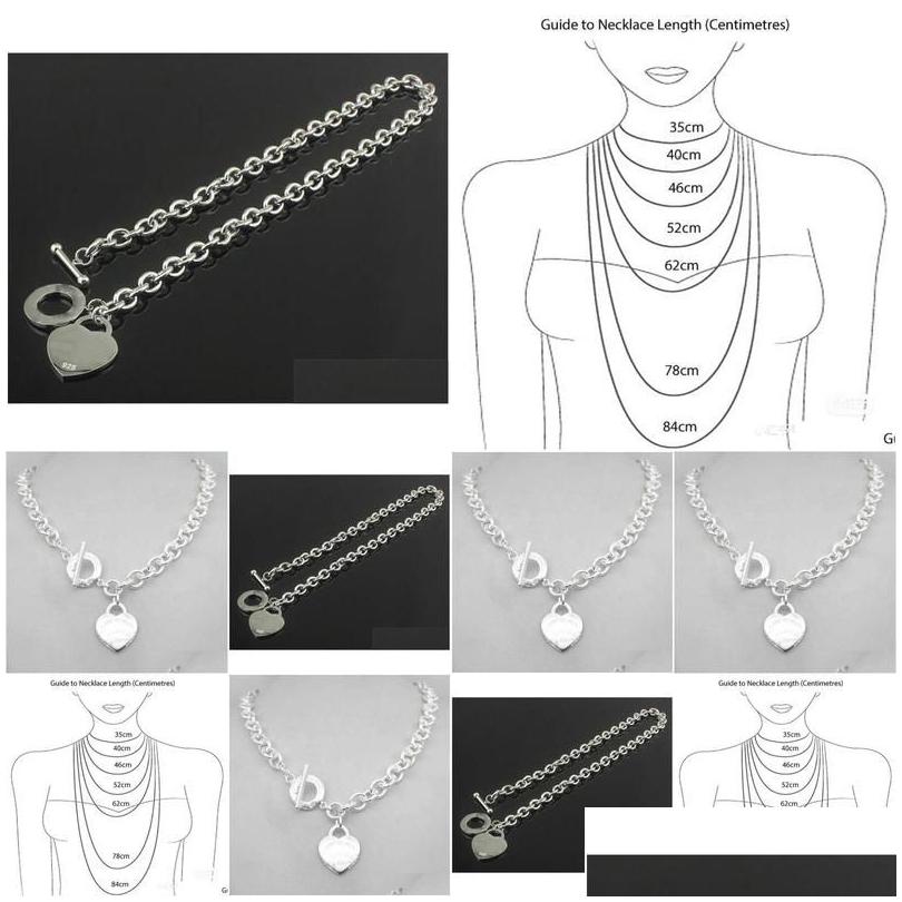 Hänge halsband design man kvinnor mode halsband kedja s sterling sier nyckel återkomst till hjärta kärlek varumärke charm wi dhmh2