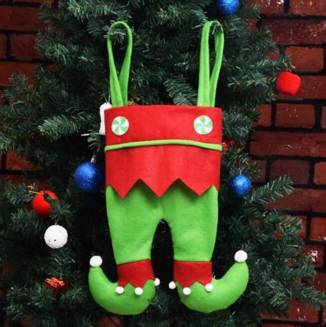 Elf Spods pończochy świąteczne dekoracje ozdoby świąteczne tkanina torby festiwal festiwal