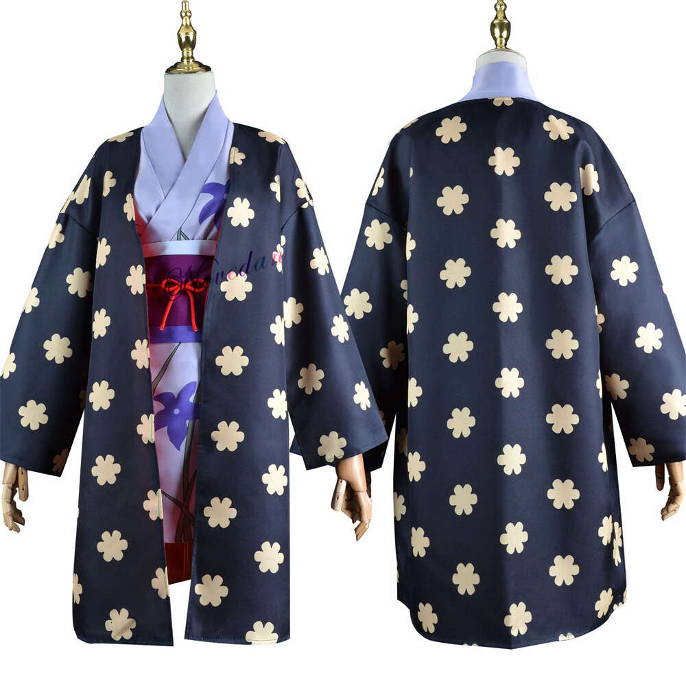 Anime Miss Allsunday Nico Robin Cosplay Costume Women Kimono Dress Wig One Onigashima Piece Outfit Halloween Carnival Suitcosplay