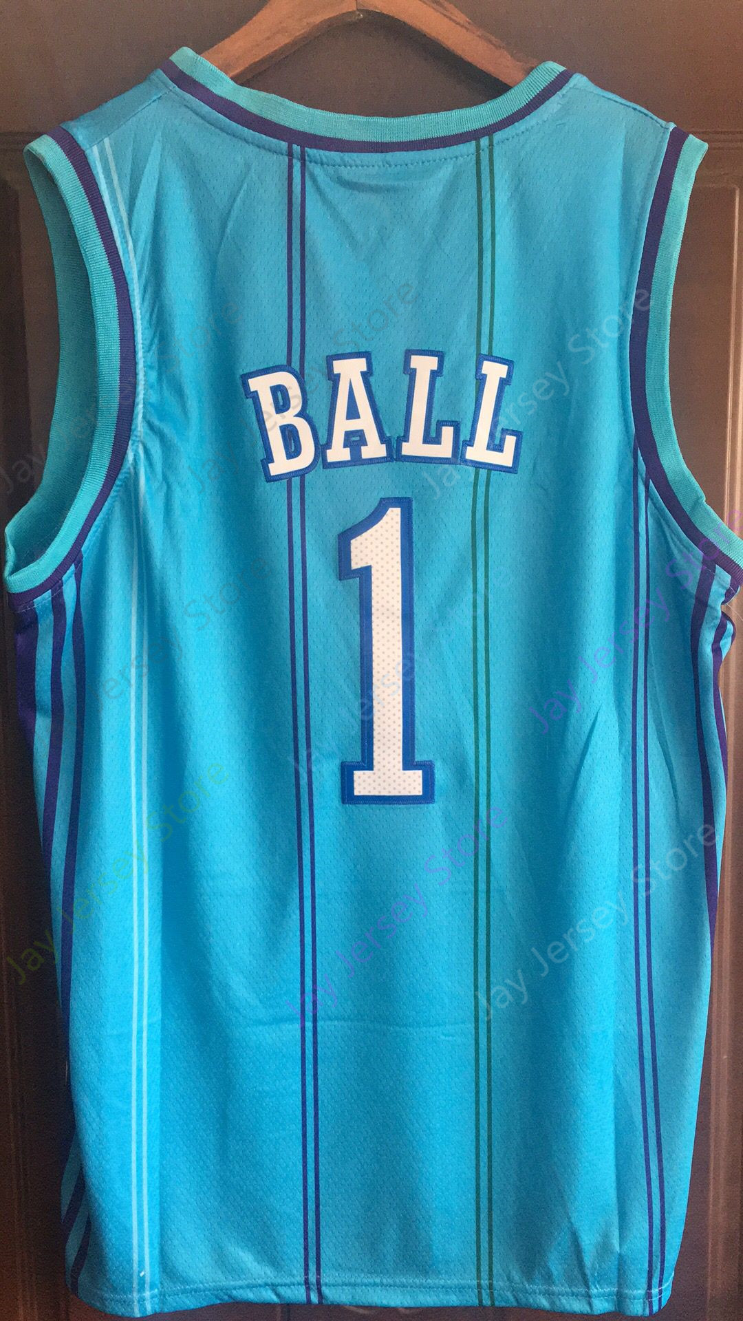 Lamelo Ball Jersey Brandon Miller Basketball Jerseys 2023 City White Teal Purple Black Pinstripe Home Away Men Dorosły rozmiar S M L XL 2XL