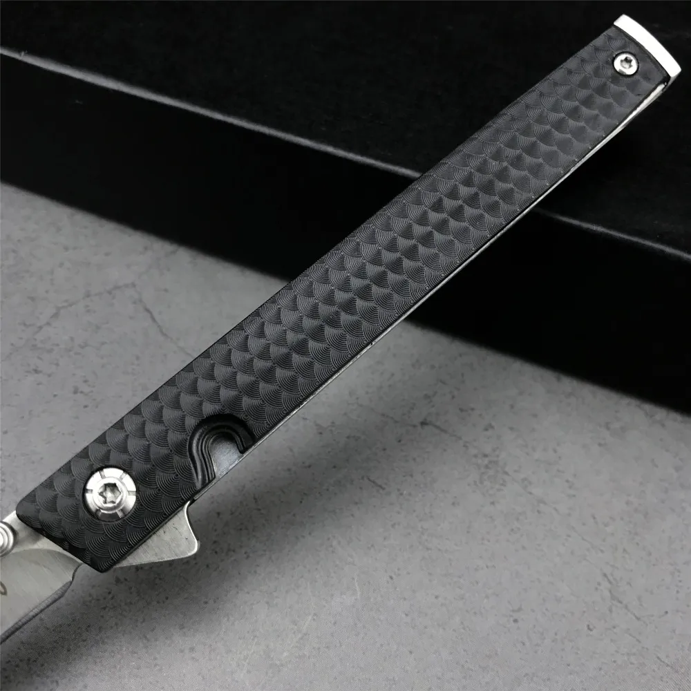 Marked M390 Tactical Lightweight Folding Pocket Knife Black Nylon Handle Outdooor EDC Hunting Camping Fishing Knife Self Defense EDC Tool 7096 7097 3810