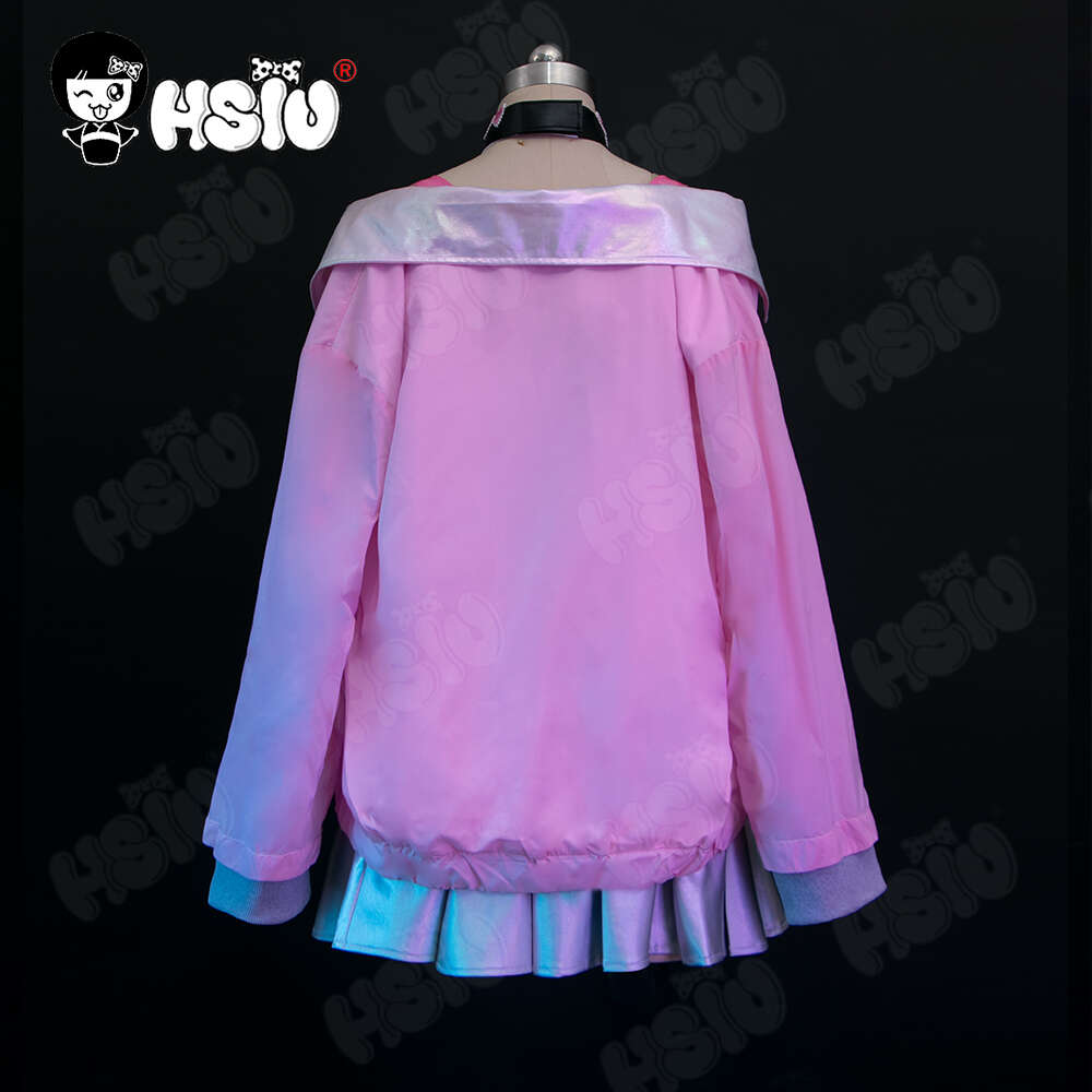 Viper Cosplay Costumes Wig Game Godin Van Victory Nikke Cosplay Hsiu Sexy Roze Glitter Short Skirtcosplay