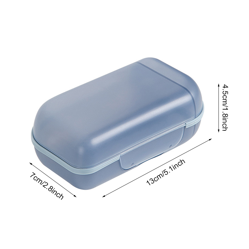 Portable Travel Hiking Soap Box Case Dish Container Savers Holder Dishes Organizer Waterproof Leakproof Shower Bathroom Outdoor Camping Gym Business Trip HW0100