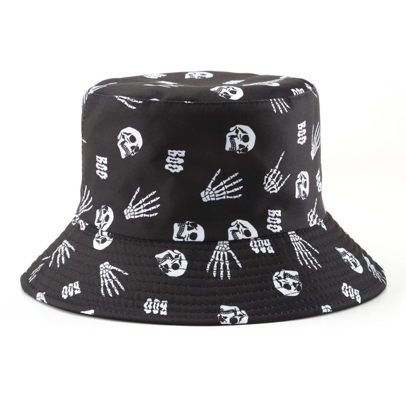 Pattern printed skull Summer Bucket Hats Unisex Foldable Women Fashion Outdoor Sunscreen Hat Fishing Hunting Cap Men Beach Cap