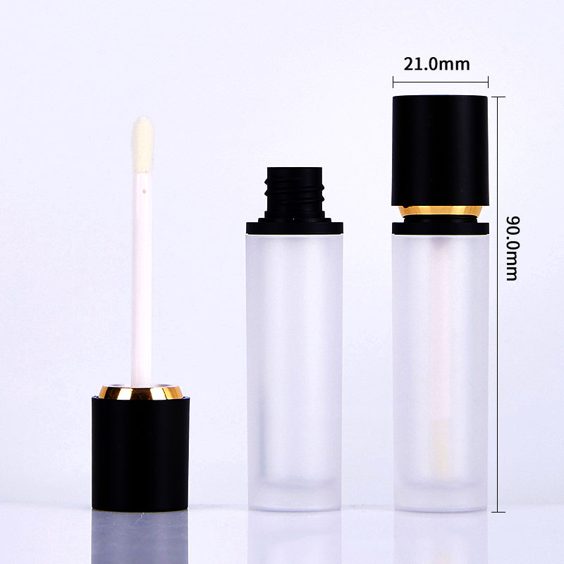 Tubi vuoti lucidalabbra in plastica Contenitori imballaggio cosmetico da 8 ml Tubo balsamo labbra con coperchi a pennello