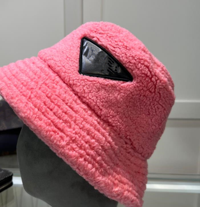 Designer Pelz Eimer Hut Kappe für Frauen Winter Neue Mode Dicke Warme Damen Ski Fischer Hüte Kappen Ohr Wärmer schwarz Rosa Weiß