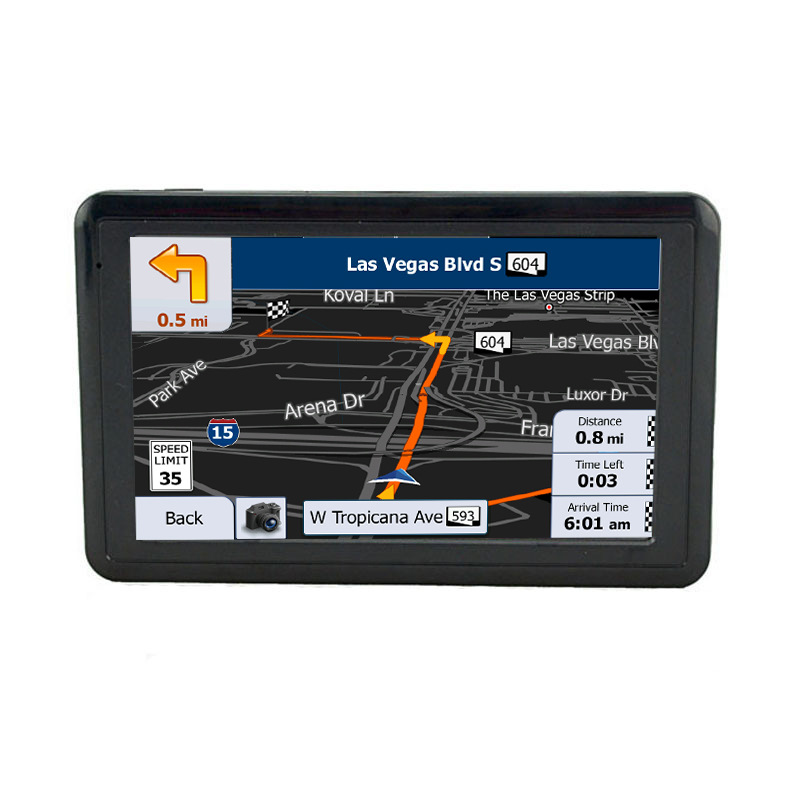 GPS de navigation GPS 5 pouces pour voitures, camions, poids lourds, camping-car, GPS avec alertes de radars AVIN Bluetooth, carte de mise à jour de l'assistance POI Lane