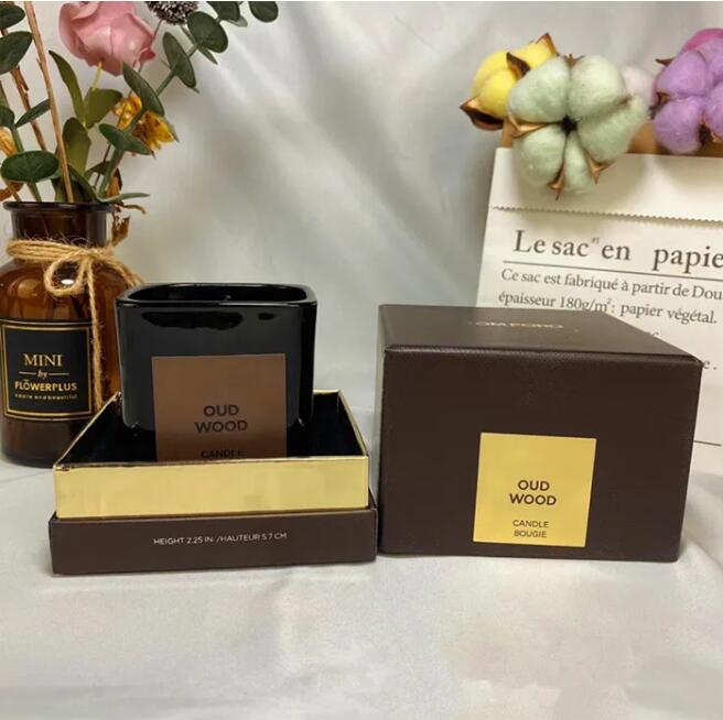 Top-level Incense scented Candles Perfume lost cherry fabulous vanille oud wood soleil blanc Scented Candle Bougie Parfume London Long Smell Wax Fragrance